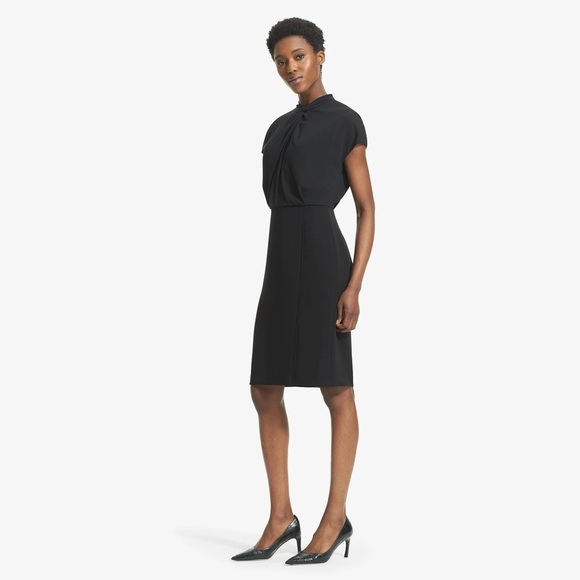 MM.LaFleur Black Crepe Adelaide Dress NWOT Size 4 - Picture 1 of 16